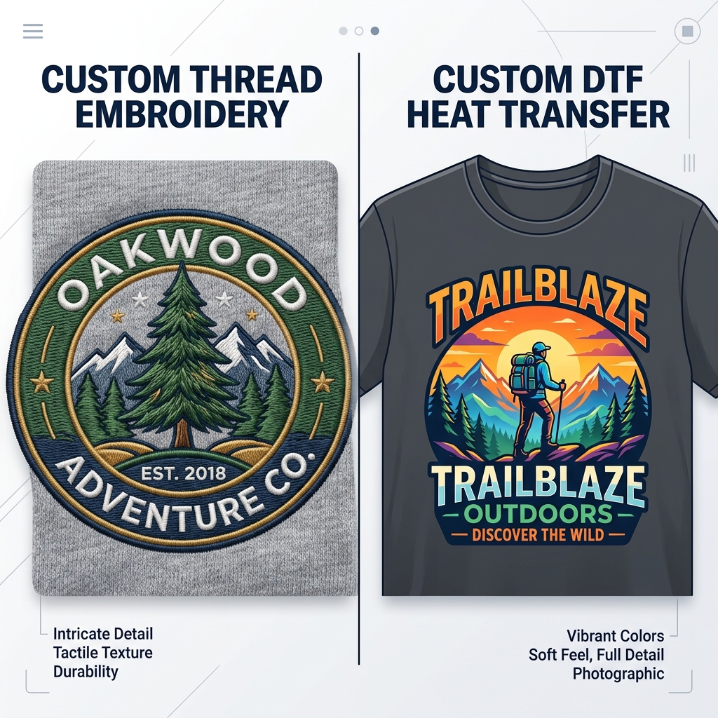 Embroidery vs DTF